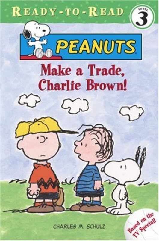 Book cover for "Make A Trade, Charlie Brown!" by Marc Cerasini