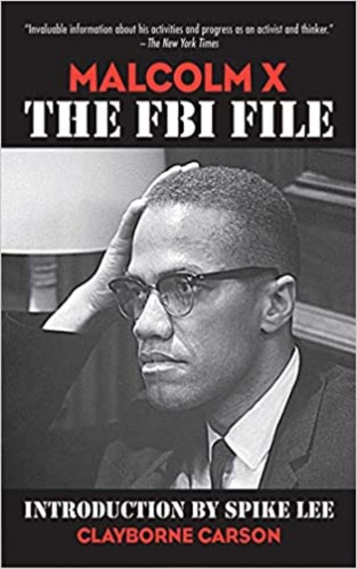 Book cover for "Malcolm X" by Clayborne Carson