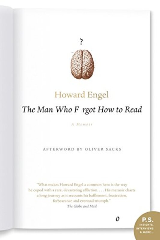 Book cover for "Man Who Forgot How To Read" by Howard Engel
