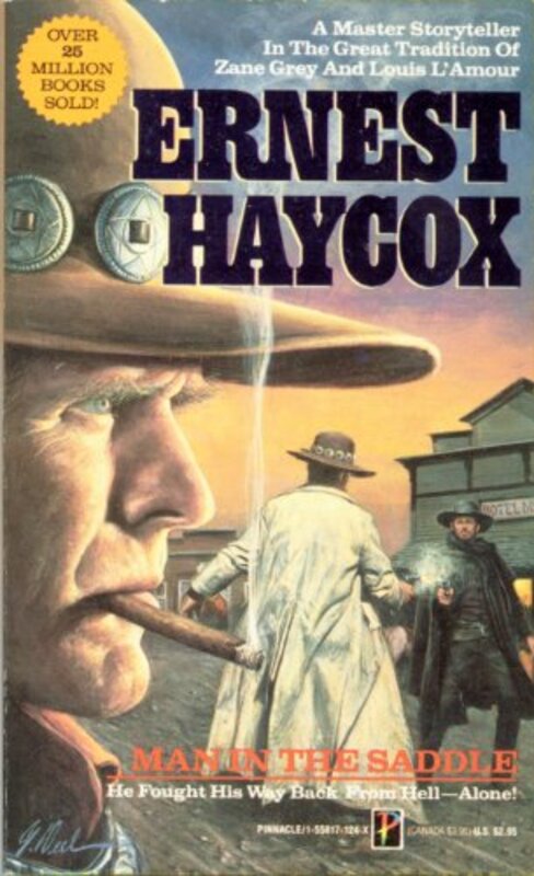Book cover for "Man in the Saddle" by Ernest Haycox