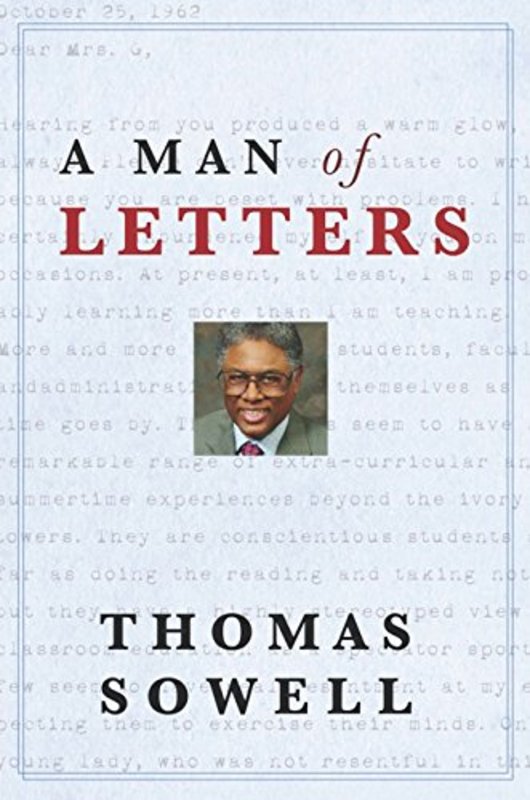 Book cover for "Man of Letters" by Thomas Sowell