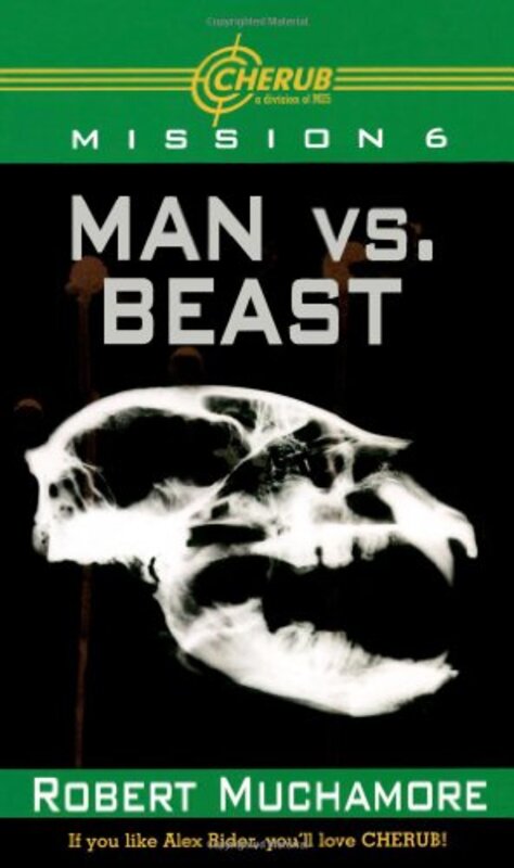 Book cover for "Man vs. Beast" by Robert Muchamore