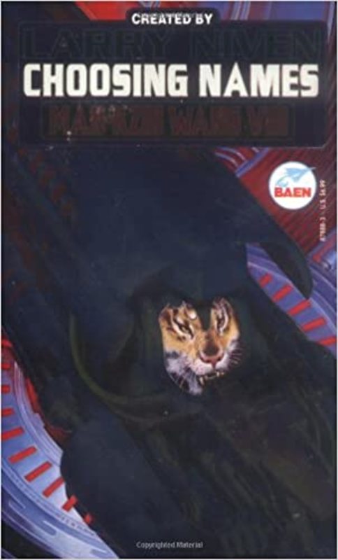 Book cover for "Man-Kzin Wars VIII: Choosing Names" by Larry Niven