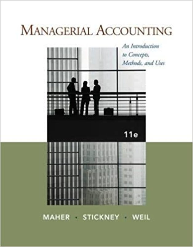 Book cover for "Managerial Accounting" by Michael W. Maher
