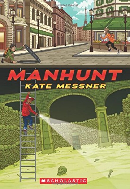 Book cover for "Manhunt" by Kate Messner