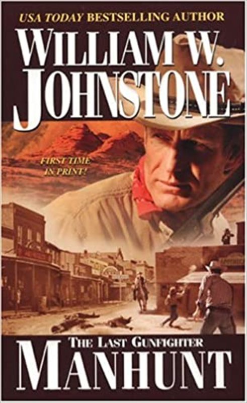Book cover for "Manhunt" by William W Johnstone