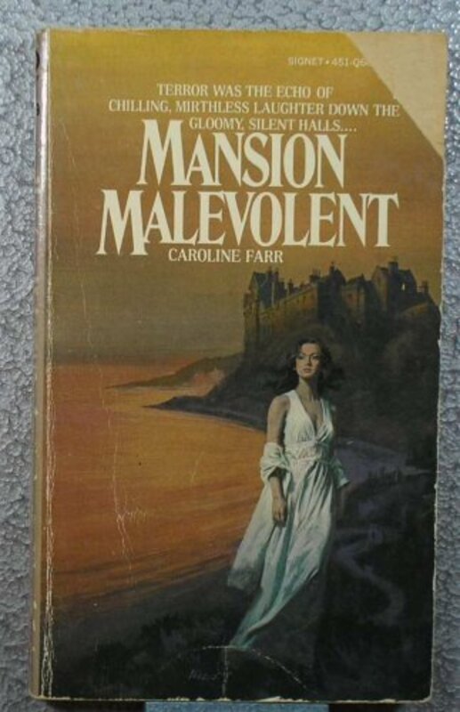 Book cover for "Mansion Malevolent" by Carter Brown