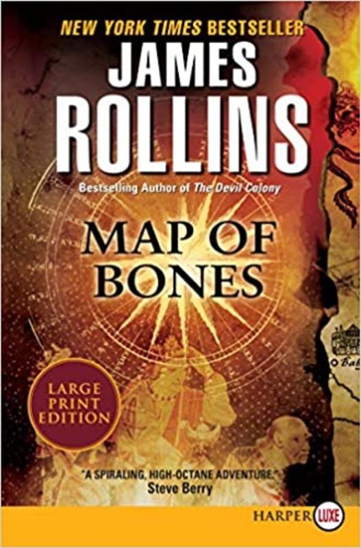 Book cover for "Map of Bones" by James Rollins