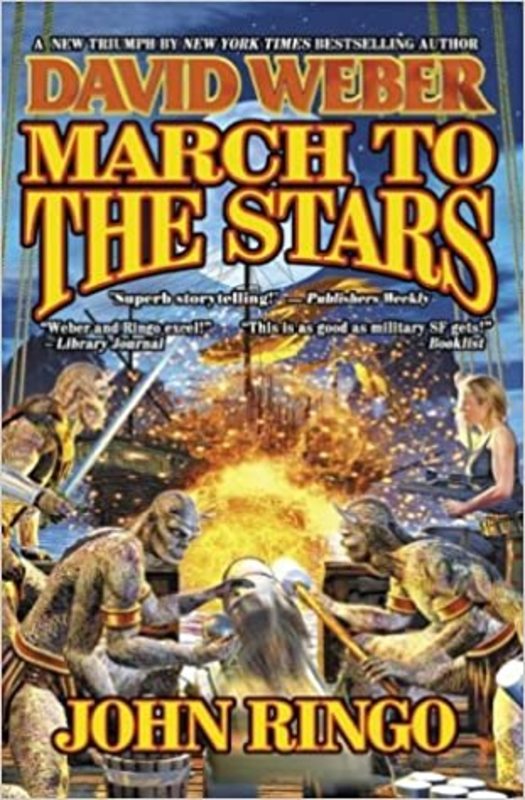 Book cover for "March to the Stars" by David Weber