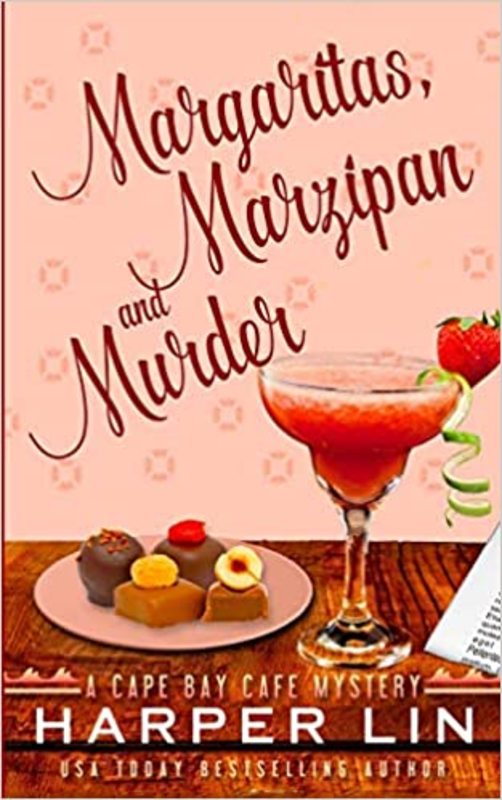 Book cover for "Margaritas, Marzipan, and Murder" by Harper Lin