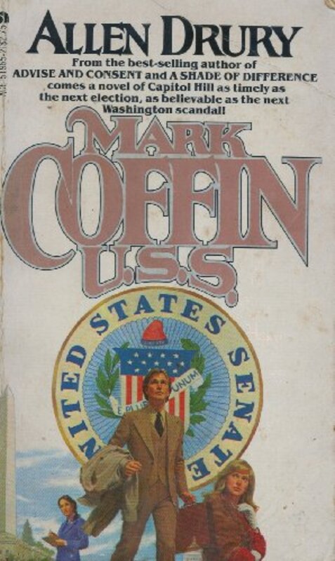 Book cover for "Mark Coffin U.S.S." by Allen Drury