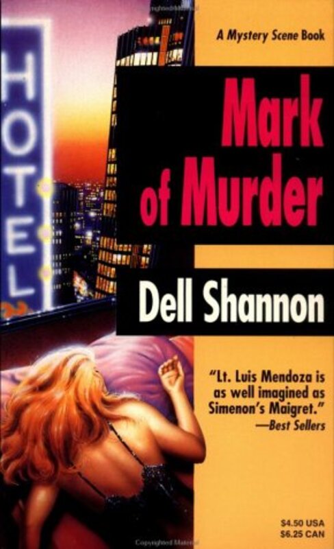 Book cover for "Mark of Murder" by Dell Shannon