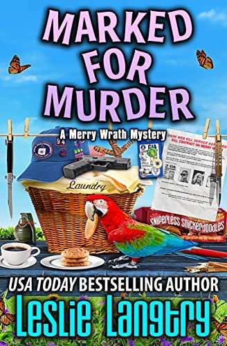 Book cover for "Marked for Murder" by Leslie Langtry