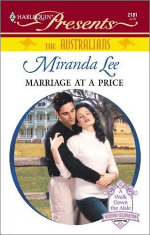 Book cover for "Marriage at a Price" by Miranda Lee