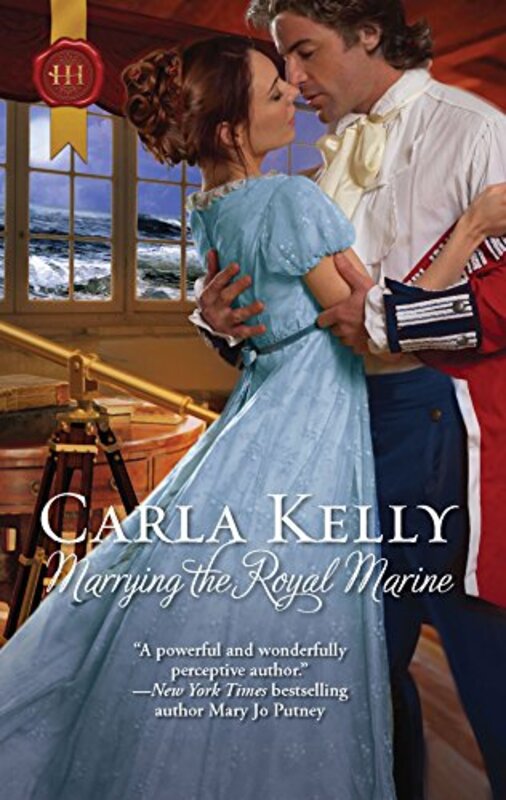Book cover for "Marrying The Royal Marine" by Carla Kelly