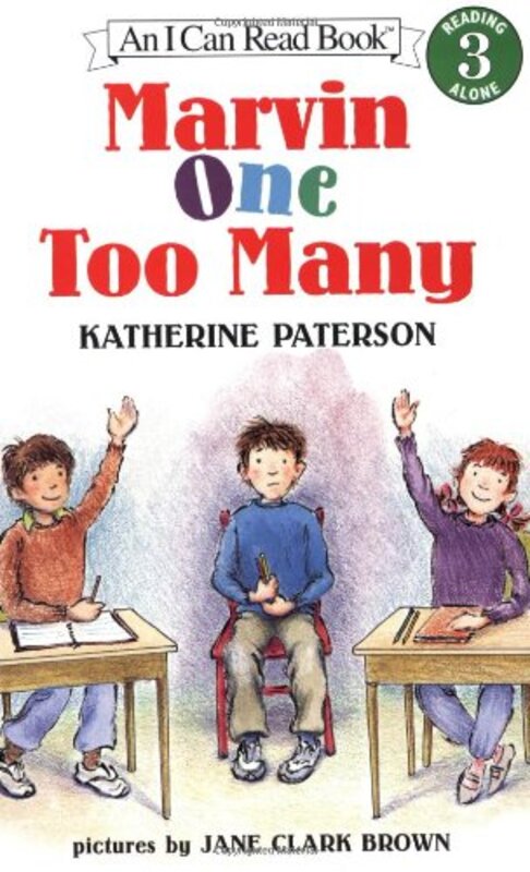 Book cover for "Marvin One Too Many" by Katherine Paterson