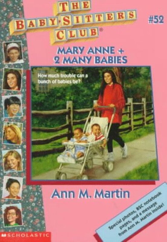 Book cover for "Mary Anne + 2 Many Babies" by Ann M Martin