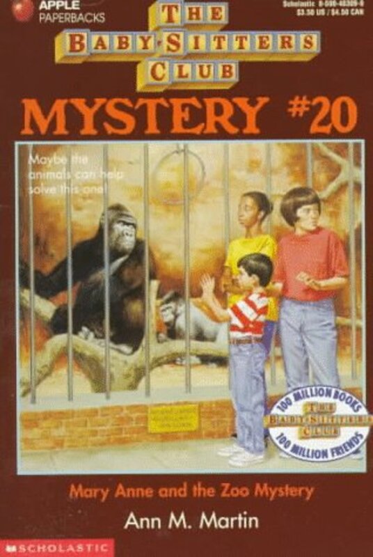 Book cover for "Mary Anne and the Zoo Mystery" by Ann M Martin