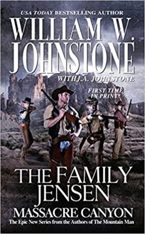 Book cover for "Massacre Canyon" by J A Johnstone