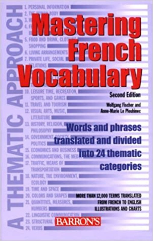 Book cover for "Mastering French Vocabulary" by Wolfgang Fischer