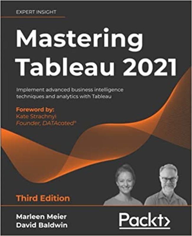 Book cover for "Mastering Tableau 2021" by Marleen Meier