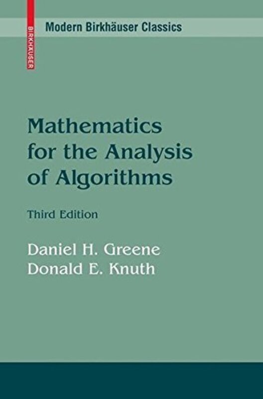 Book cover for "Mathematics for the Analysis of Algorithms"