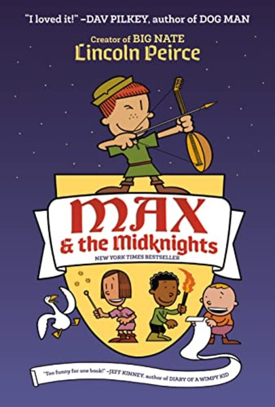 Book cover for "Max and the Midknights" by Lincoln Peirce
