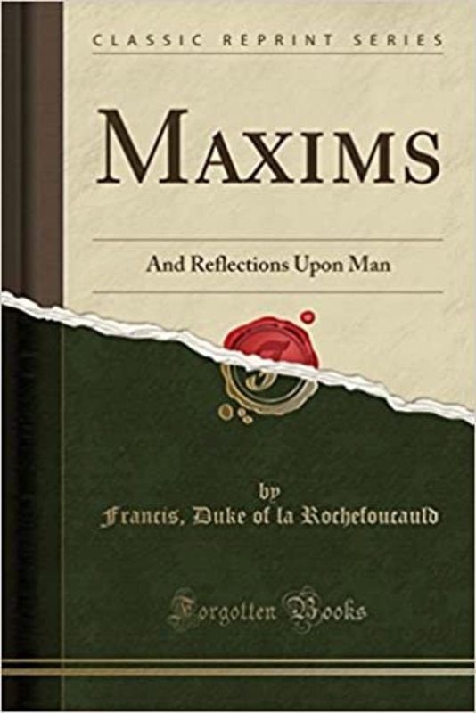 Book cover for "Maxims" by François duc de La Rochefoucauld
