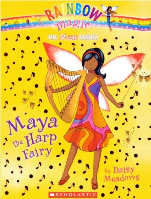 Book cover for "Maya the Harp Fairy" by Daisy Meadows