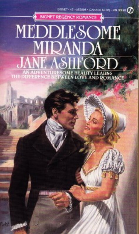 Book cover for "Meddlesome Miranda" by Jane Ashford