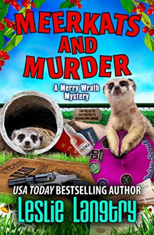Book cover for "Meerkats and Murder" by Leslie Langtry