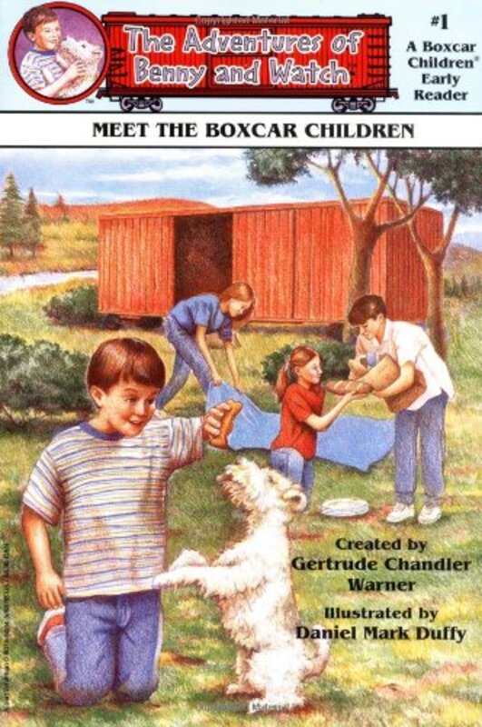 Book cover for "Meet the Boxcar Children" by Gertrude Chandler Warner
