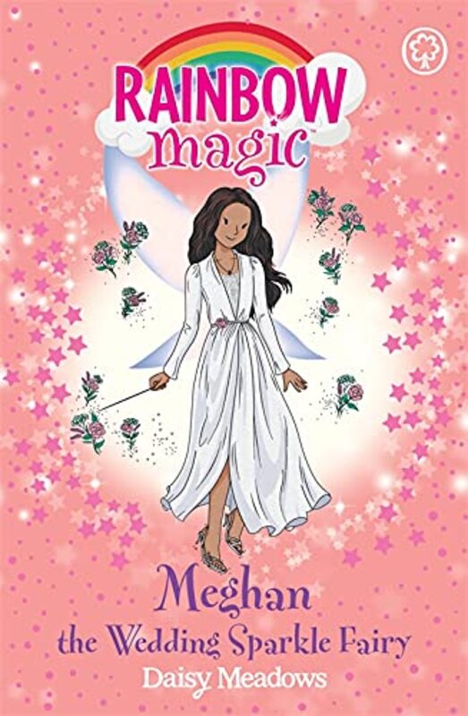 Book cover for "Meghan the Wedding Sparkle Fairy" by Daisy Meadows