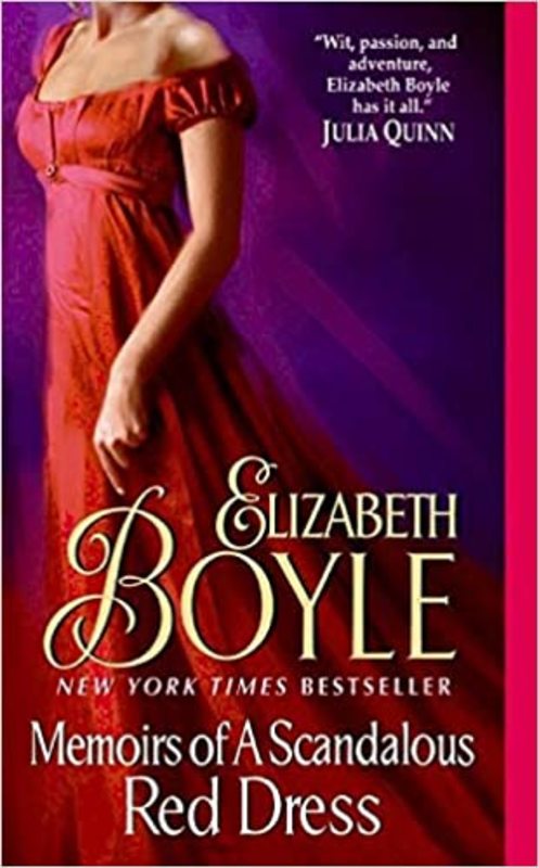 Book cover for "Memoirs of a Scandalous Red Dress" by Elizabeth Boyle