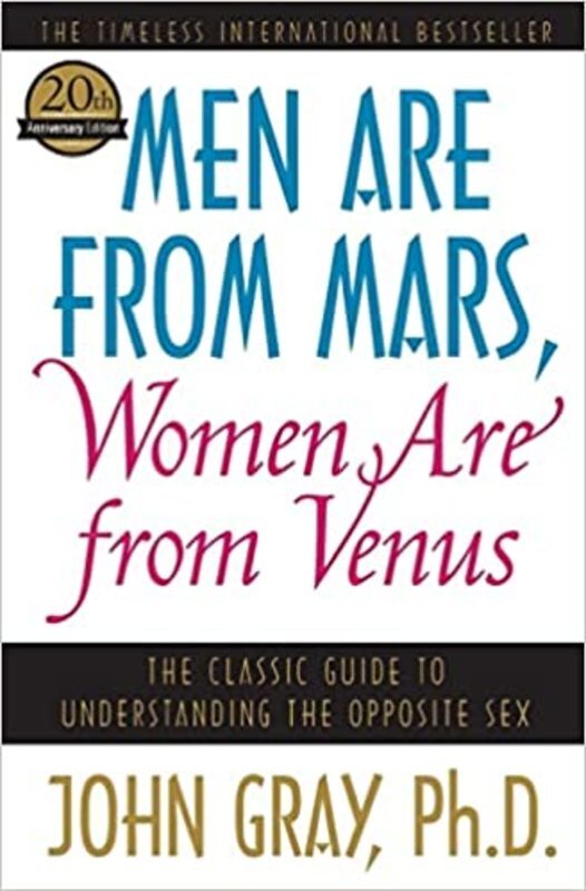 Book cover for "Men Are from Mars, Women Are from Venus" by John Gray