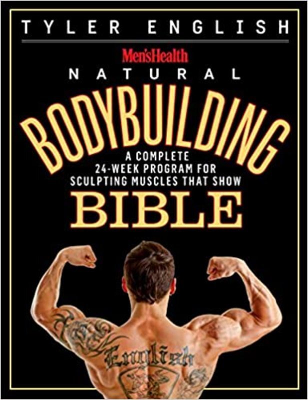 Book cover for "Men's Health Natural Bodybuilding Bible" by Tyler English