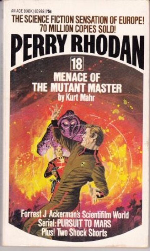 Book cover for "Menace Of The Mutant Master" by Kurt Brand