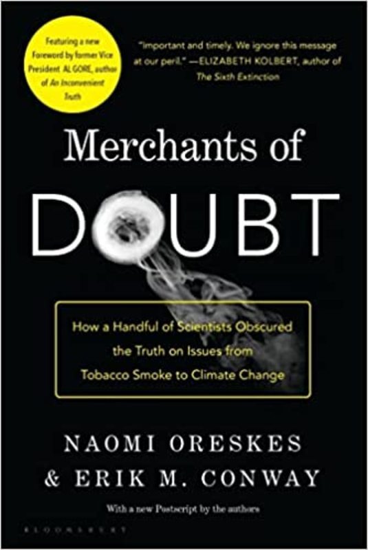 Book cover for "Merchants of Doubt" by Naomi Oreskes
