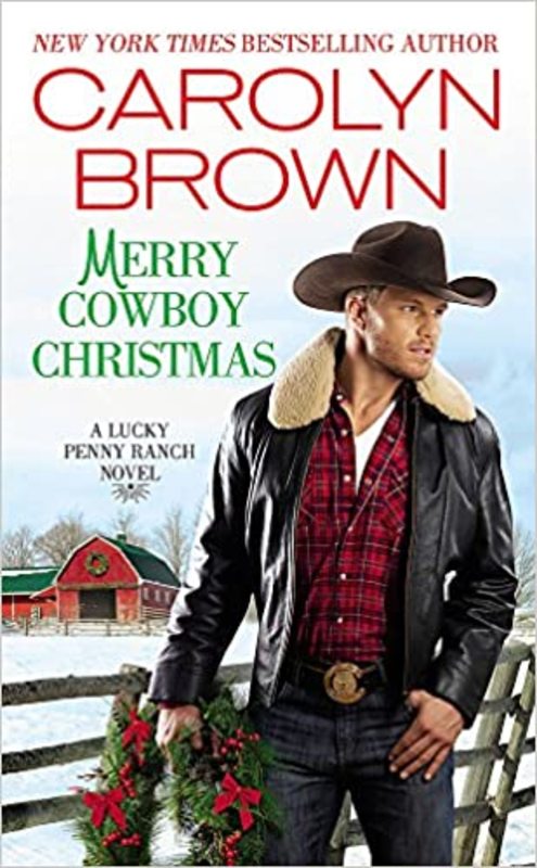Book cover for "Merry Cowboy Christmas" by Carolyn Brown