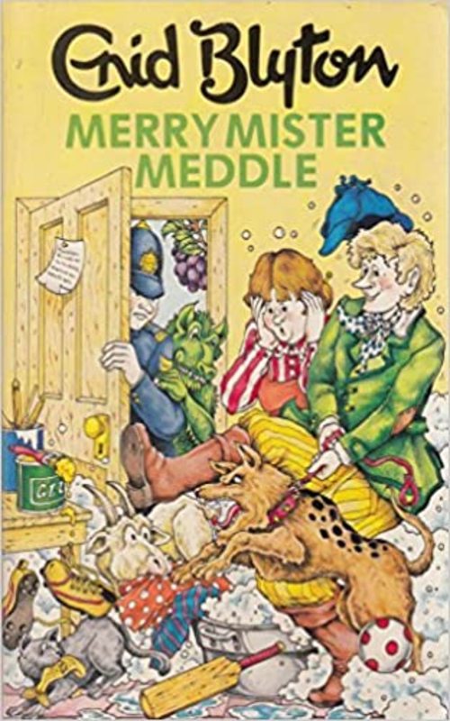 Book cover for "Merry Mister Meddle" by Enid Blyton