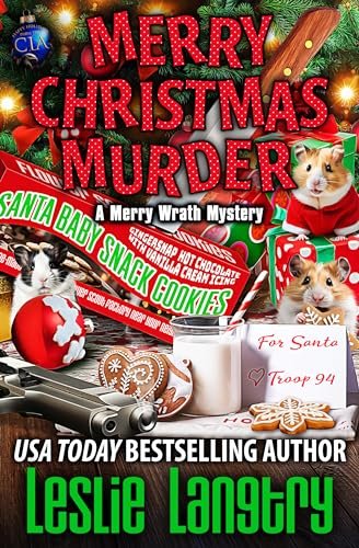 Book cover for "Merry Christmas Murder" by Leslie Langtry