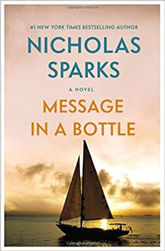 Book cover for "Message in a Bottle" by Nicholas Sparks