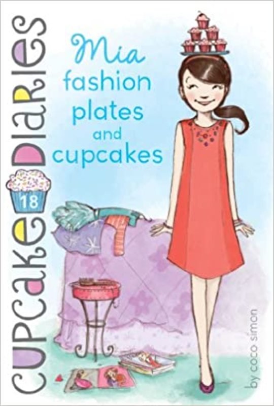 Book cover for "Mia Fashion Plates and Cupcakes" by Coco Simon