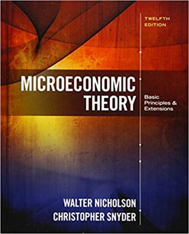 Book cover for "Microeconomic Theory" by Walter Nicholson