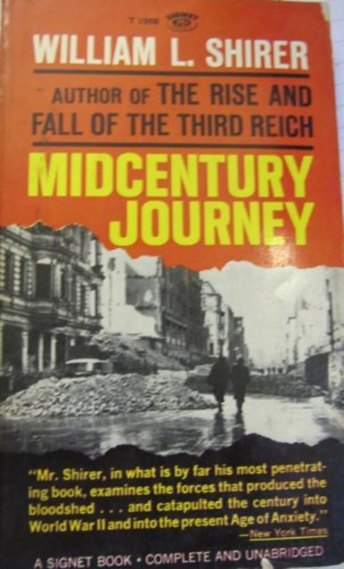 Book cover for "Midcentury Journey" by William L Shirer