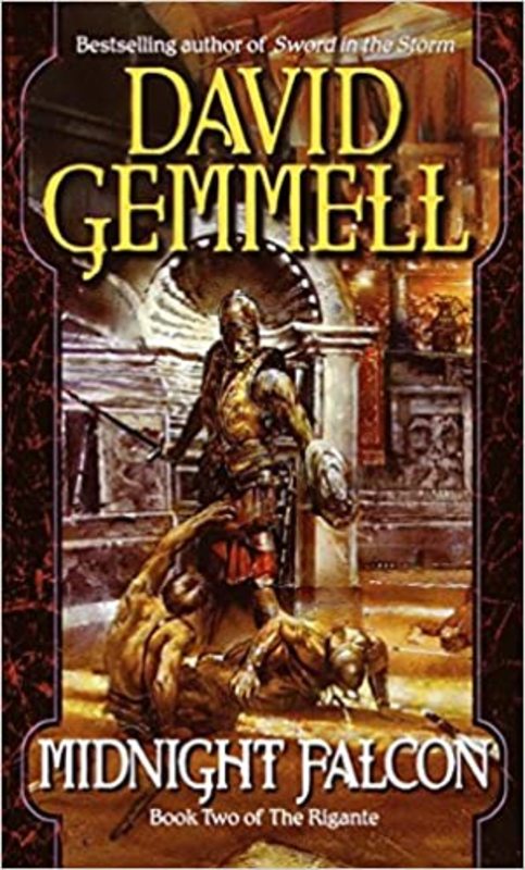Book cover for "Midnight Falcon" by David Gemmell