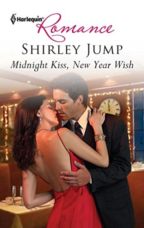 Book cover for "Midnight Kiss, New Year Wish" by Shirley Jump