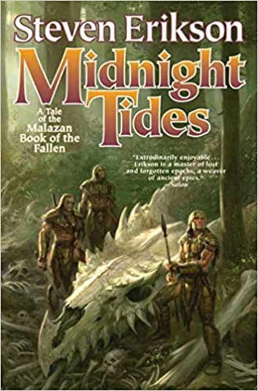 Book cover for "Midnight Tides" by Steven Erikson