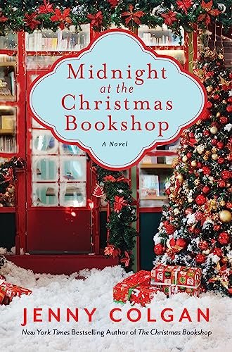 Book cover for "Midnight at the Christmas Bookshop" by Jenny Colgan
