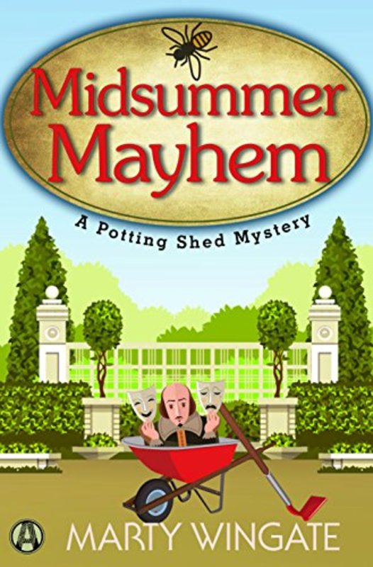 Book cover for "Midsummer Mayhem" by Marty Wingate